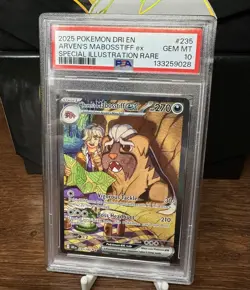 PSA 10 Pokemon TCG Arven's Mabosstiff EX #235/182 Sv10: Destined Rivals SAR - Image 1