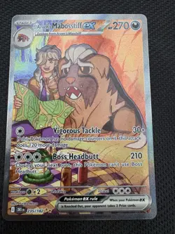 Pokemon TCG Arven's Mabosstiff EX #235/182 Sv10: Destined Rivals SAR - Image 1
