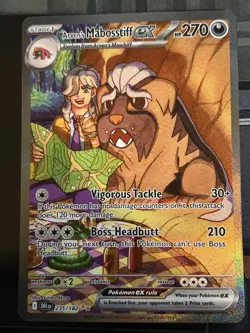 Pokemon TCG Arven's Mabosstiff EX #235/182 Sv10: Destined Rivals SAR NM - Image 1