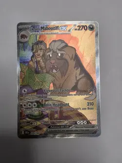 Pokemon TCG Arven's Mabosstiff EX #235/182 Sv10: Destined Rivals SAR - Image 1