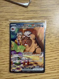Pokemon TCG Arven's Mabosstiff EX #235/182 Sv10: Destined Rivals SAR - Image 1
