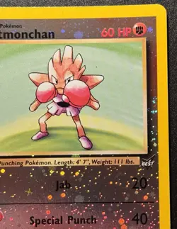 Hitmonchan WoTC Best of Game Promo 2 Pokemon Card Reverse Holo Swirls Near Mint - Image 4