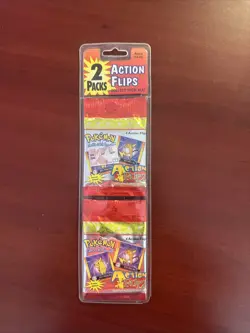 Vintage 1996 Pokemon ACTION FLIPS Lenticular Cards Blister 2 Packs New Sealed - Image 1