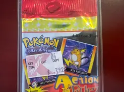 Vintage 1996 Pokemon ACTION FLIPS Lenticular Cards Blister 2 Packs New Sealed - Image 3