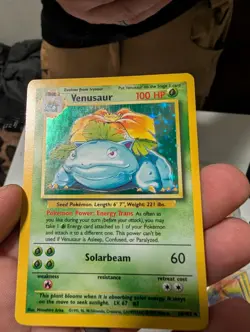 Pokemon TCG Venusaur Base Set Holo Unlimited Rare Card 15/102 MP - Image 1