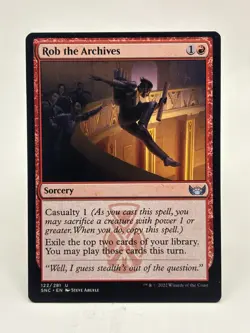 Rob The Archives NM/M* Streets Of New Capenna ENGLISH 122/281 mtg -UnltdCards - Image 1