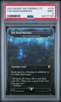 2023 MAGIC THE GATHERING THE LORD OF THE RINGS #375 THE DEAD MARSHES PSA 9 - Image 1