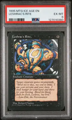 1995 MAGIC THE GATHERING ICE AGE LESHRAC'S RITE PSA 6 - Image 1