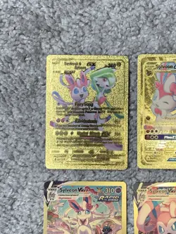 Set of 7 Sylveon VMax HP310+Gardevoir&Sylveon+Gardevoir GX Gold Foil Fan Art NM! - Image 2