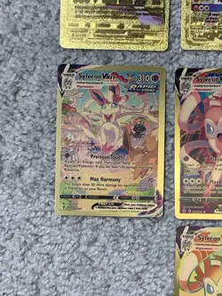 Set of 7 Sylveon VMax HP310+Gardevoir&Sylveon+Gardevoir GX Gold Foil Fan Art NM! - Image 5