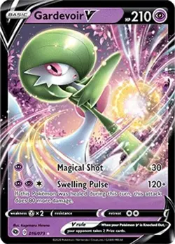 Gardevoir V - 016/073 - Pokemon Champions Path Sword & Shield Ultra Rare Card NM - Image 1