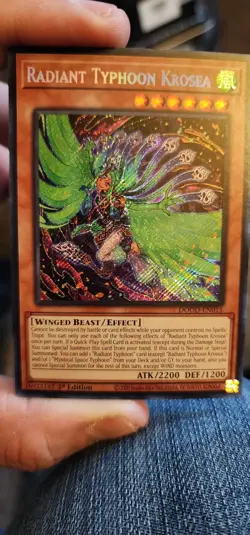 Yugioh! Radiant Typhoon Krosea DOOD-EN015 Secret Rare 1st Edition Near Mint - Image 1
