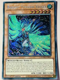 Radiant Typhoon Krosea DOOD-EN015 Secret Rare 1st Edition yugioh card - Image 1