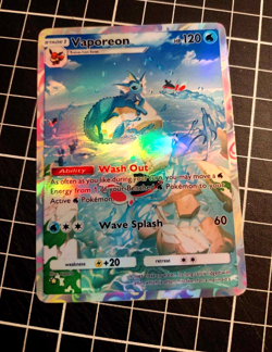 Vaporeon Pokemon Pocket TCG Card Holo Full Art Mythical Island *Read Description - Image 1
