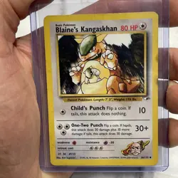 Pokemon Blaine's Kangaskhan Gym Heroes Set Uncommon 36/132 WOTC MP Vintage Vtg - Image 1