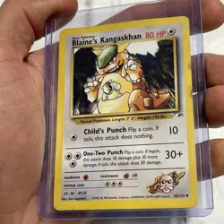 Pokemon Blaine's Kangaskhan Gym Heroes Set Uncommon 36/132 WOTC MP Vintage Vtg - Image 2