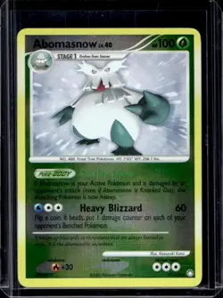 2007 Pokemon Diamond & Pearl Mysterious Treasures Abomasnow Reverse Holo #19/123 - Image 1