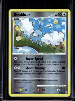 2008 Pokemon Diamond & Pearl Great Encounters Swablu Reverse Holo #86/106 - Image 1