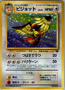 Pidgeot Holo #018 Japanese Jungle LP Rare VINTAGE Pokemon Card - Image 1
