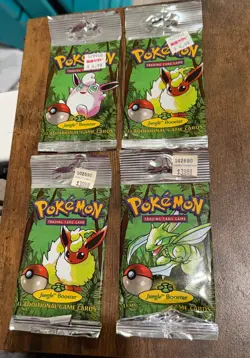 *EMPTY* Open Pokemon Card Sleeves - Jungle Set - 4 Sleeves - Trading Card Game - Image 1