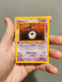 Pokemon 2001 Neo Destiny 1st Edition Unown T Moderately Played MP - Image 1