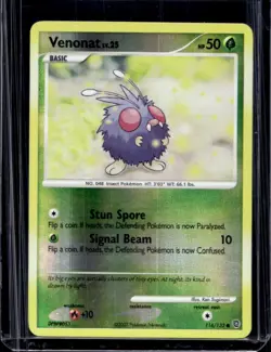 2007 Pokemon Diamond & Pearl Secret Wonders Venonat Reverse Holo #116/132 - Image 1