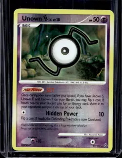 2007 Pokemon Diamond & Pearl Secret Wonders Unown S Reverse Holo #39/132 - Image 1