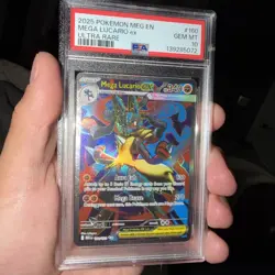 Mega Lucario ex PSA 10 Gem Mt - Pokemon Mega Evolution Ultra Rare 160/132 - Image 4