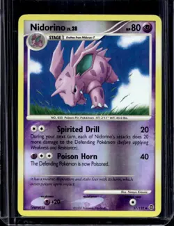 2007 Pokemon Diamond & Pearl Secret Wonders Nidorino Reverse Holo #57/132 - Image 1