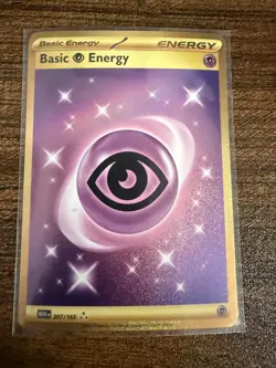 Basic Psychic Energy 207/165 Hyper Rare Pokemon Card- Near Mint- 151 - Image 1