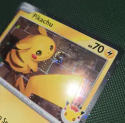 FULL WHOLE SWIRL 🌀💫 NM Pikachu 051/162 30th Anniversary Stamped Pokemon Card - Image 2