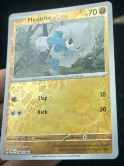 Meditite 082/162 Reverse Holo- LP - NM - Pokemon TCG Card - Image 2