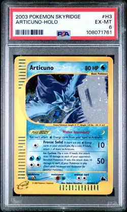 2003 Pokemon Skyridge #H3 Articuno-Holo PSA 6 - Image 1