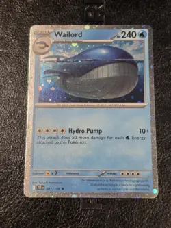 Pokemon Journey Together Wailord 041/159 Cosmos Holo Exclusive Promo NM - Image 1