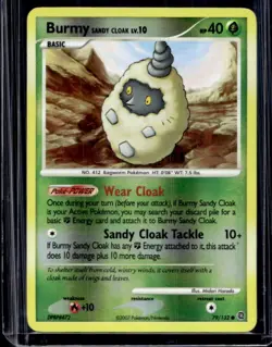 2007 Pokemon Diamond Pearl Secret Wonders Burmy Sandy Cloak Reverse Holo #79/132 - Image 1