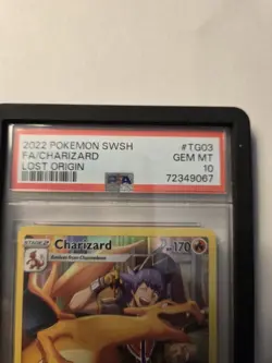 Pokemon Charizard TG03/TG30 Lost Origin Trainer Gallery PSA 10 Full Art Holo - Image 2
