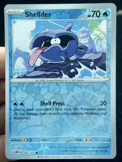 Shellder 090/165 Reverse Holo- LP-NM - Pokemon TCG Card - Image 1
