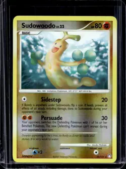 2007 Pokemon Diamond & Pearl Mysterious Treasures Sudowoodo Reverse Holo #35/123 - Image 1