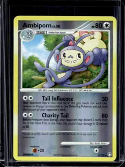 2007 Pokemon Diamond & Pearl Mysterious Treasures Ambipom Reverse Holo #3/123 - Image 1