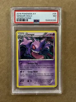 2016 POKEMON XY GENERATIONS #35 GENGAR-HOLO PSA 7 - Image 1
