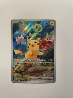 Pokemon TCG Pikachu SVP 027 Scarlet & Violet Black Star Promo LP - Image 1