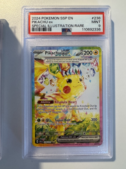 2024 Pokemon Surging Sparks Pikachu EX #238 SIR Special Illustration Rare PSA 9 - Image 1