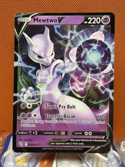 Pokemon TCG Mewtwo v Full Art Holo Ultra Rare Card 030/078 NM 1878 - Image 1