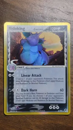 Pokemon 2006 Nidoking 6/101 Holo Rare EX Dragon Frontiers (Delta Species) - Image 1