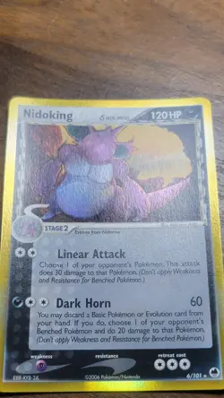 Pokemon 2006 Nidoking 6/101 Holo Rare EX Dragon Frontiers (Delta Species) - Image 3