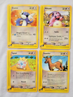 Pokemon e-Reader 4 Lot: Dratini Miltank Togepi Stantler (LP) Expedition & Aquapo - Image 1