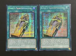 2024 YUGIOH MP24 SECRET RARE KINGS SARCOPHAGUS X2 NM SET - Image 1