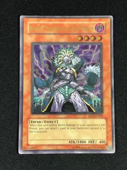 YUGIOH BRRON MAD KING OF DARK WORLD EEN-EN022 ULTIMATE PLAYED/EDGE WEAR - Image 1