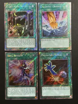 2024 YUGIOH RA03 1ST ED PLATINUM SECRET RARE SOUL SERVANT NM BONUS SET - Image 1