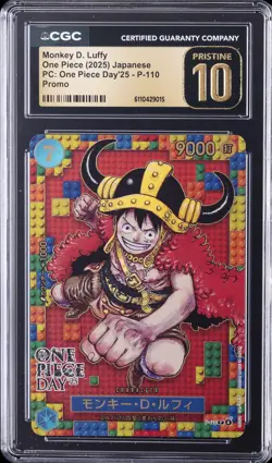 2025 ONE PIECE JPN PC: ONE PIECE DAY '25 PROMO MONKEY D. LUFFY CGC 10 PRISTINE - Image 1